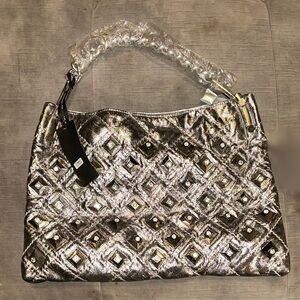 Silver Quilted Women's Bag